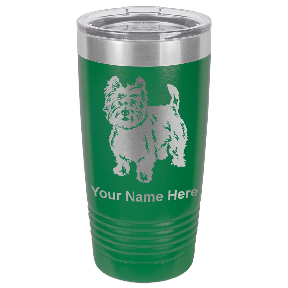 20oz Vacuum Insulated Tumbler Mug, West Highland Terrier Dog, Personalized Engraving Included
