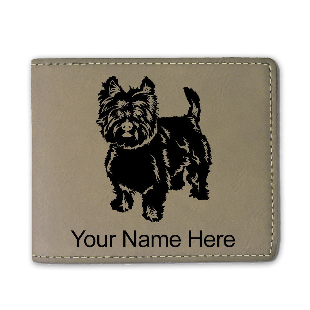 Faux Leather Bi-Fold Wallet, West Highland Terrier Dog, Personalized Engraving Included