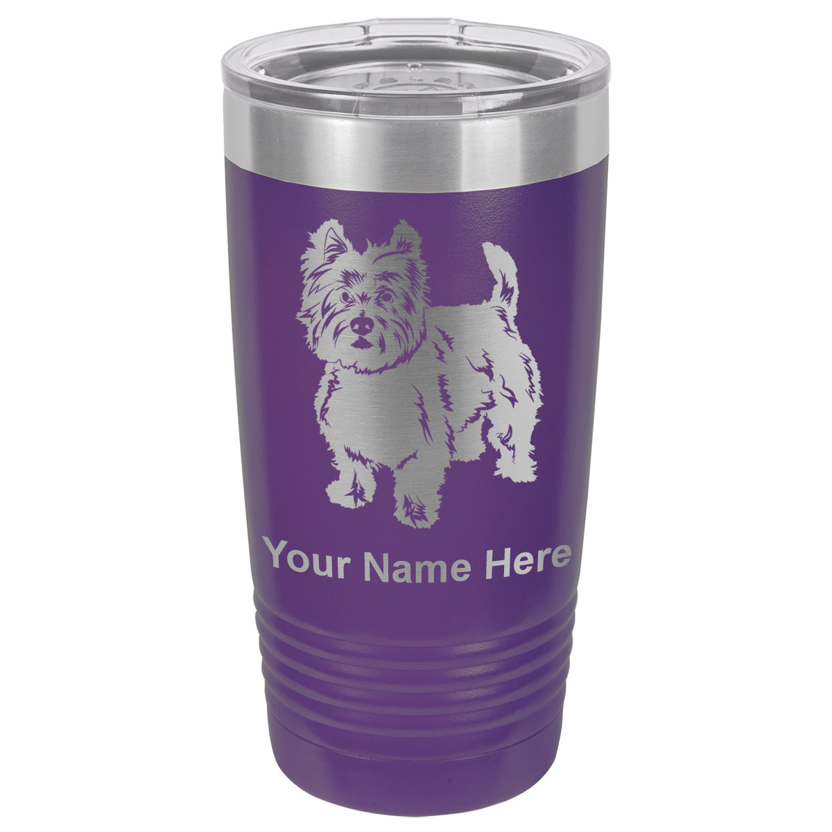 20oz Vacuum Insulated Tumbler Mug, West Highland Terrier Dog, Personalized Engraving Included