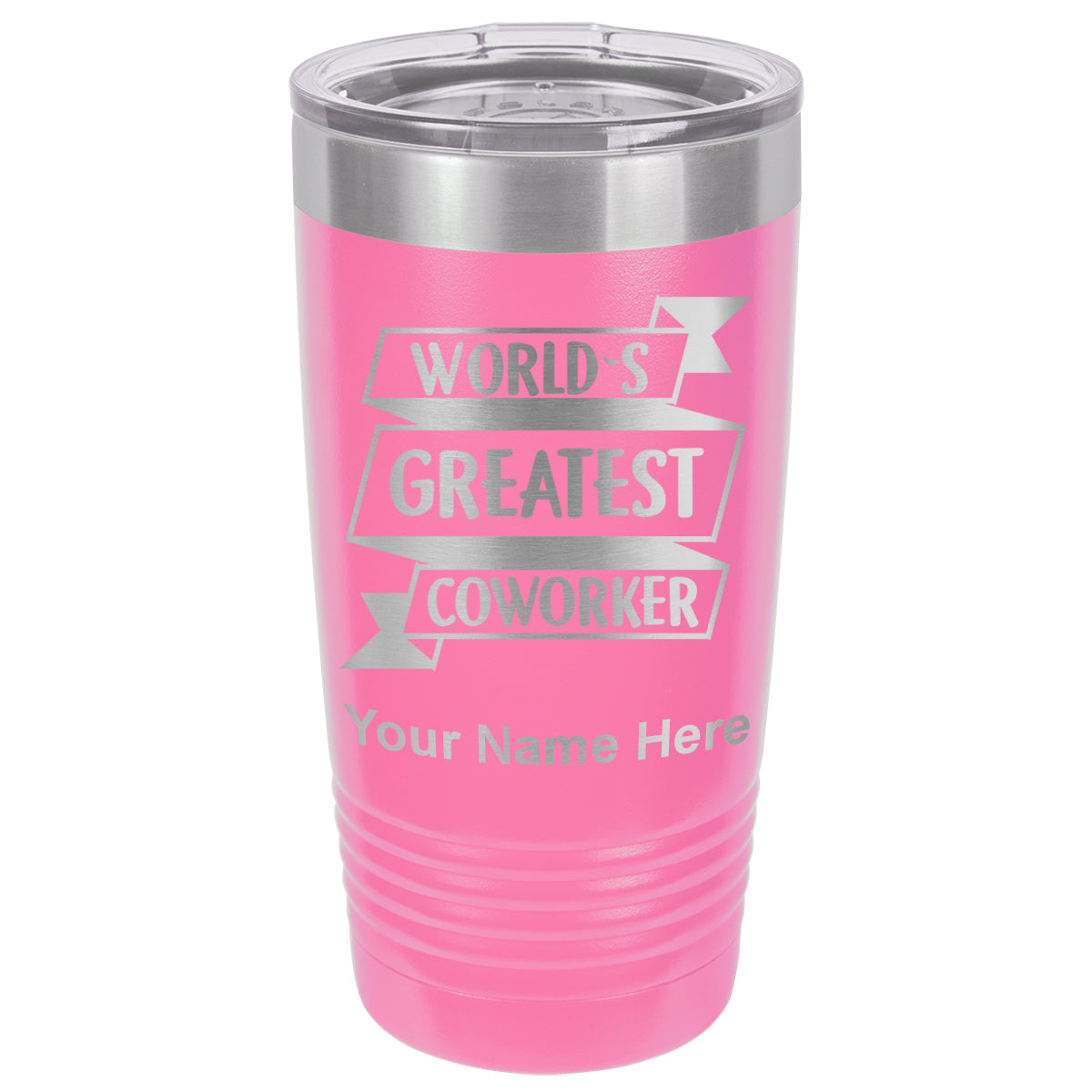 20oz Vacuum Insulated Tumbler Mug, World's Greatest Coworker, Personalized Engraving Included