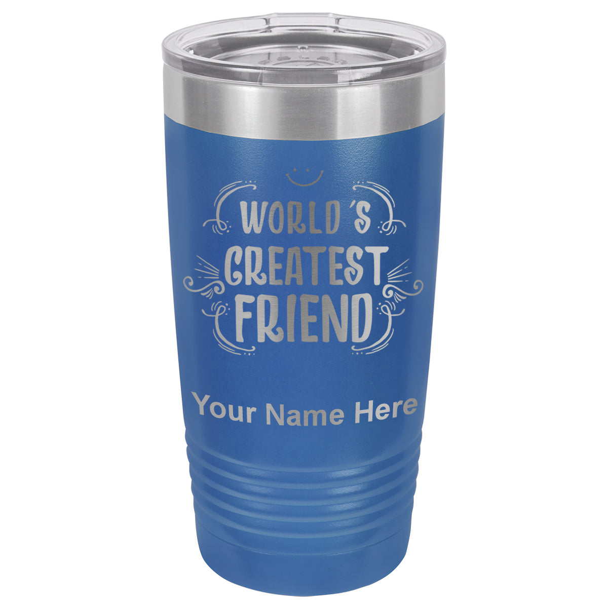 20oz Vacuum Insulated Tumbler Mug, World's Greatest Friend, Personalized Engraving Included