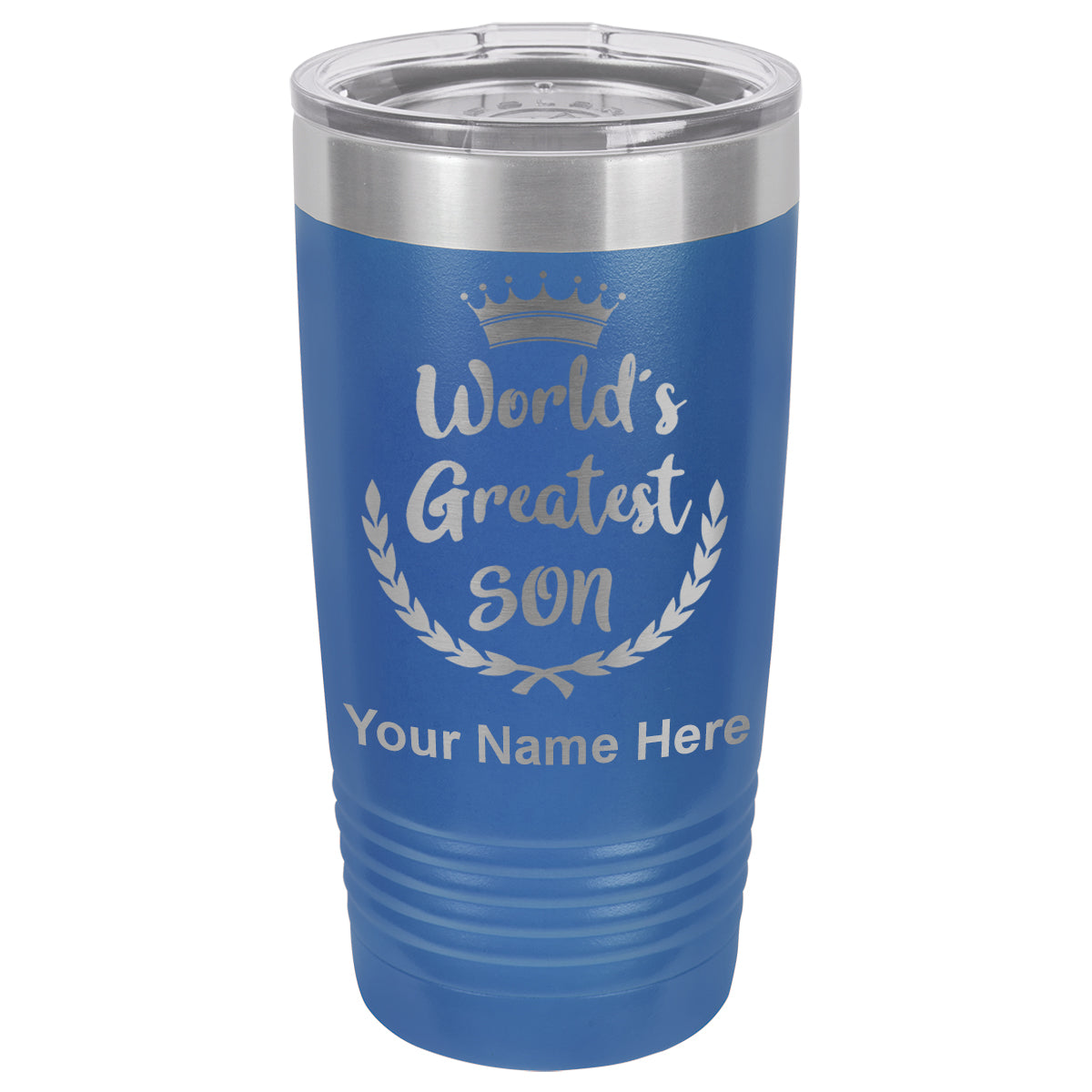 20oz Vacuum Insulated Tumbler Mug, World's Greatest Son, Personalized Engraving Included