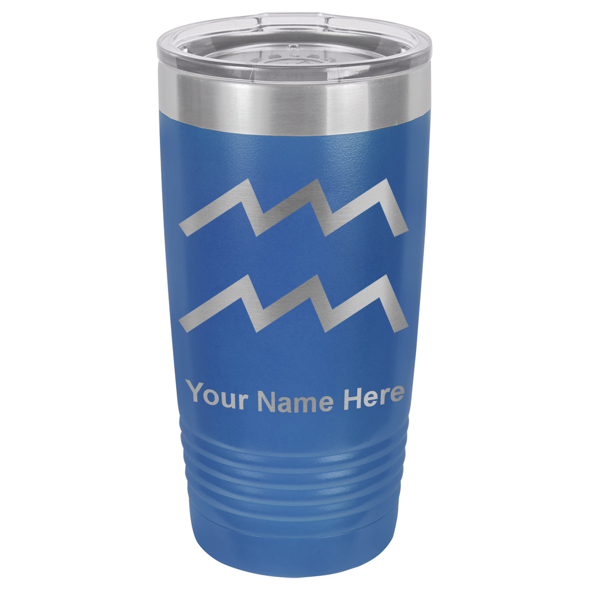 20oz Vacuum Insulated Tumbler Mug, Zodiac Sign Aquarius, Personalized Engraving Included