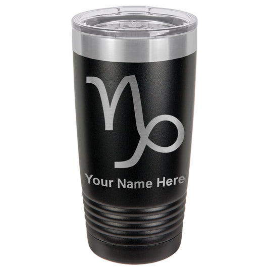 20oz Vacuum Insulated Tumbler Mug, Zodiac Sign Capricorn, Personalized Engraving Included