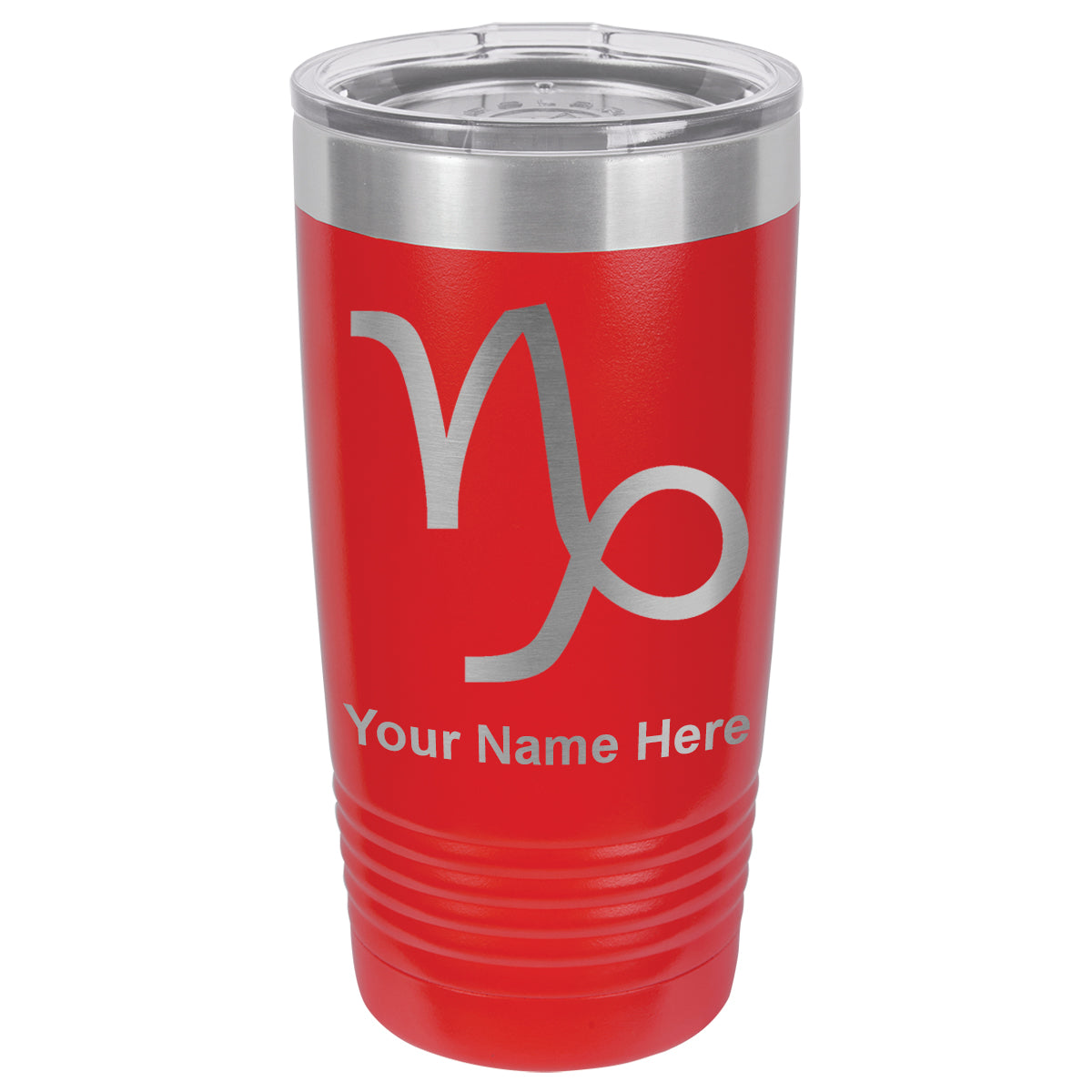 20oz Vacuum Insulated Tumbler Mug, Zodiac Sign Capricorn, Personalized Engraving Included