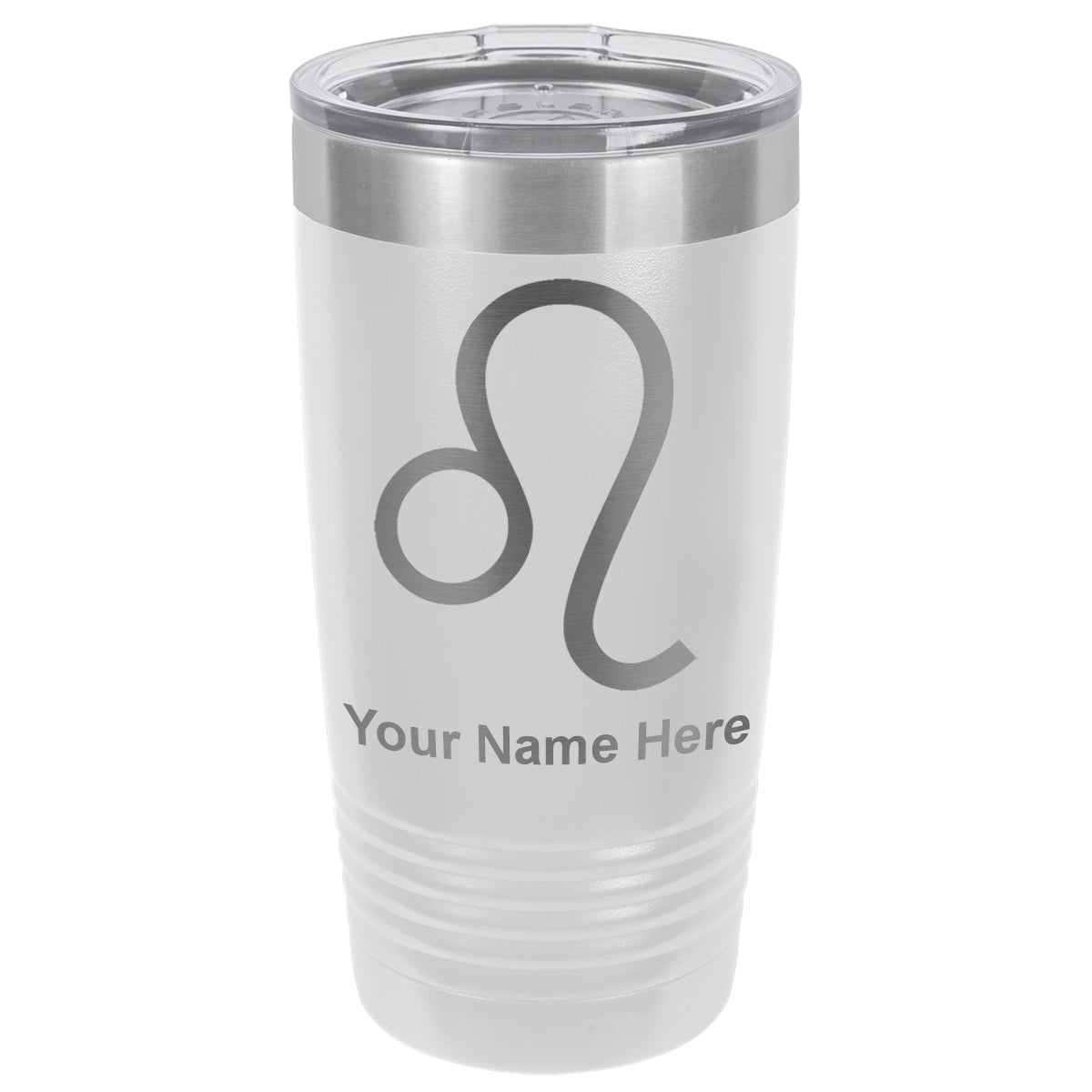 20oz Vacuum Insulated Tumbler Mug, Zodiac Sign Leo, Personalized Engraving Included