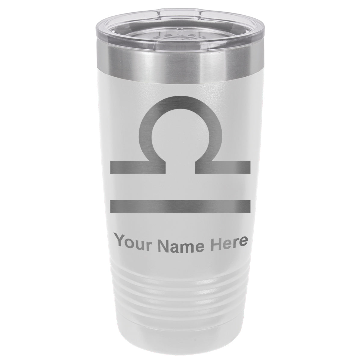 20oz Vacuum Insulated Tumbler Mug, Zodiac Sign Libra, Personalized Engraving Included