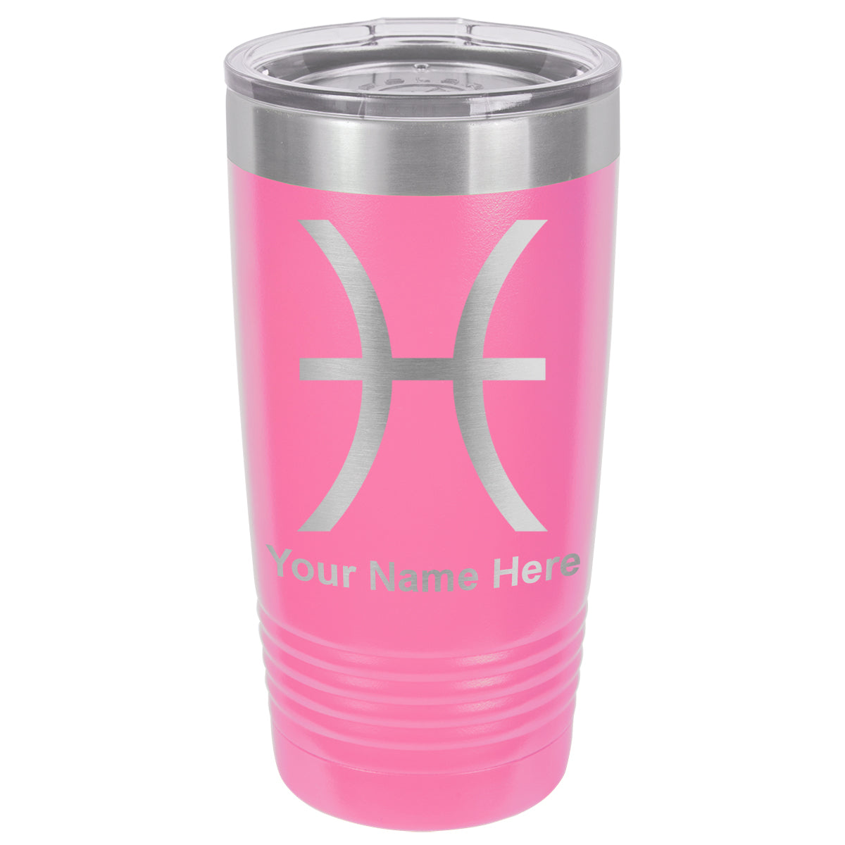 20oz Vacuum Insulated Tumbler Mug, Zodiac Sign Pisces, Personalized Engraving Included