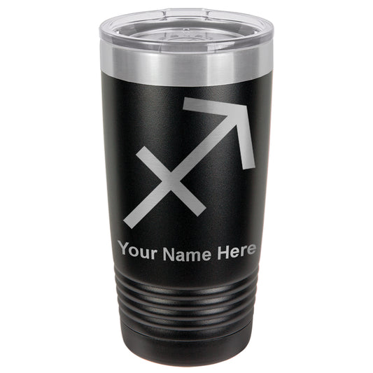20oz Vacuum Insulated Tumbler Mug, Zodiac Sign Sagittarius, Personalized Engraving Included