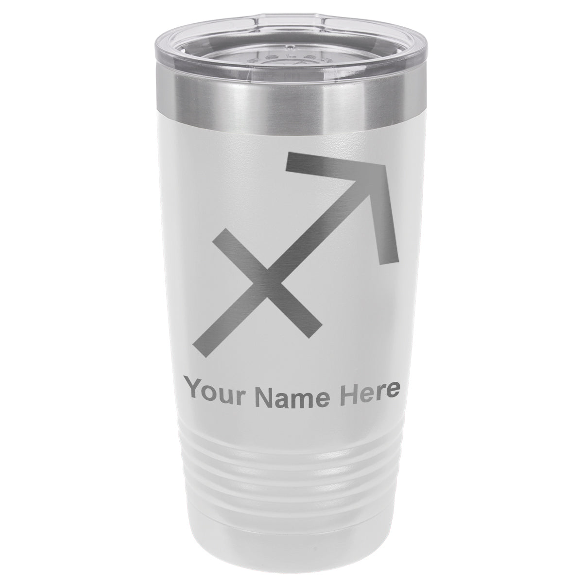 20oz Vacuum Insulated Tumbler Mug, Zodiac Sign Sagittarius, Personalized Engraving Included