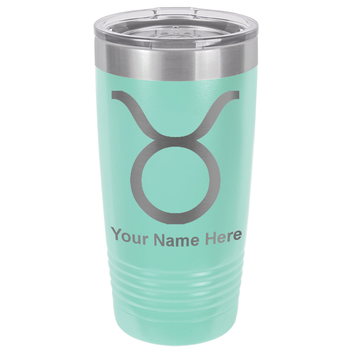 20oz Vacuum Insulated Tumbler Mug, Zodiac Sign Taurus, Personalized Engraving Included