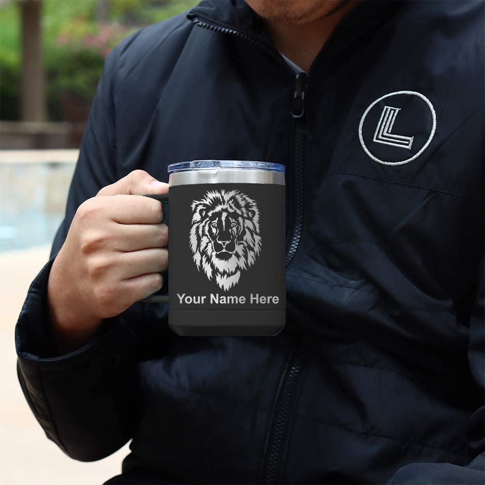 15oz Vacuum Insulated Coffee Mug, Bass Fish, Personalized Engraving Included