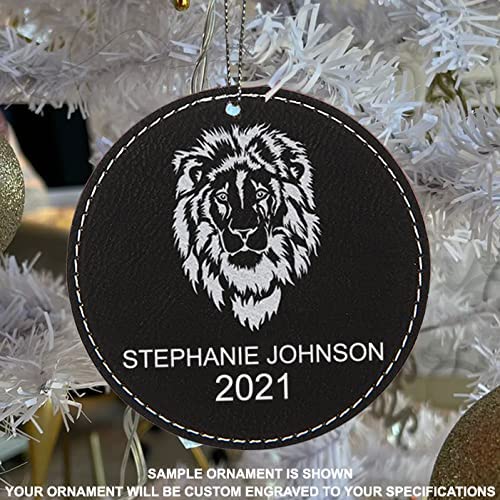 LaserGram Christmas Ornament, Grad Cap Class of 2020, Personalized Engraving Included (Faux Leather, Round Shape)