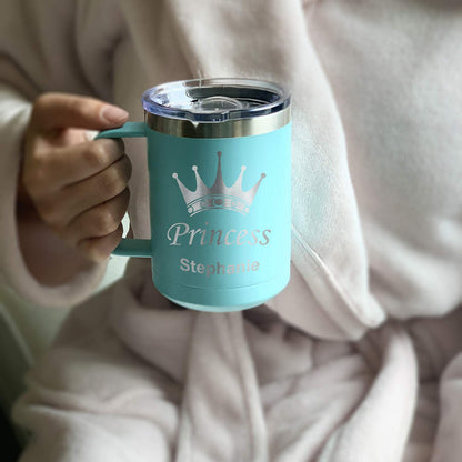 15oz Vacuum Insulated Coffee Mug, Bass Fish, Personalized Engraving Included