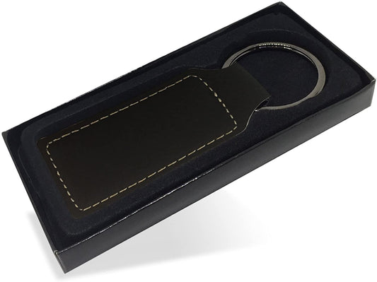 Faux Leather Rectangle Keychain, EMT Emergency Medical Technician, Personalized Engraving Included