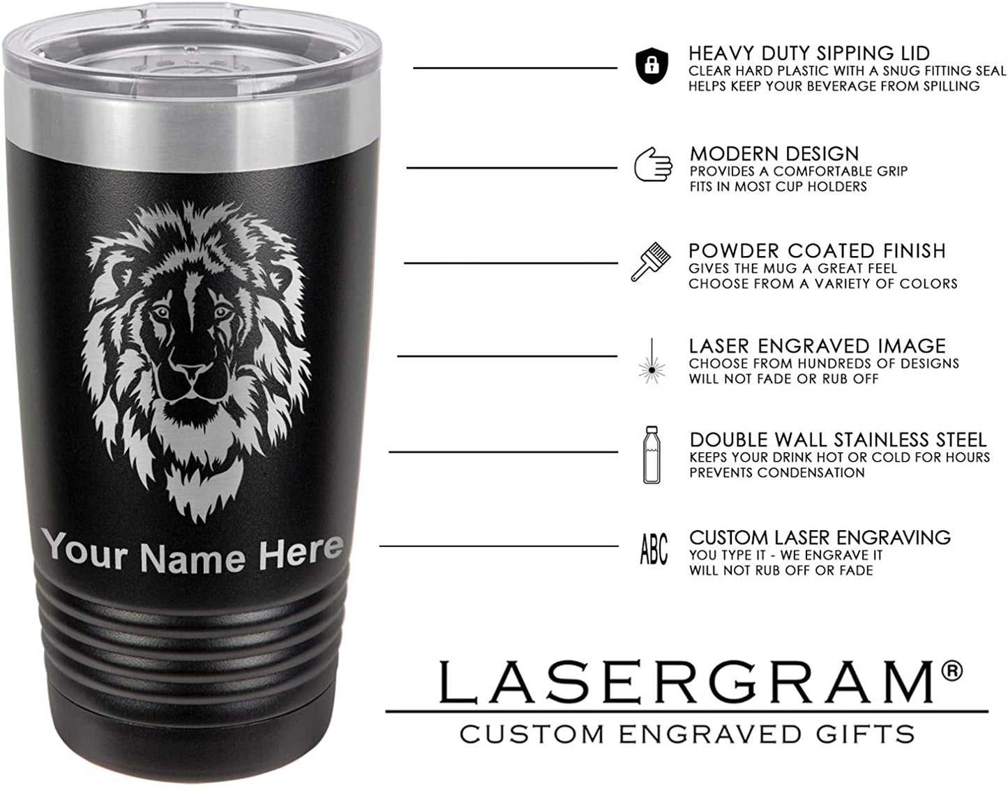 20oz Vacuum Insulated Tumbler Mug, Grad Cap Class of 2020, 2021, 2022, 2023 2024, 2025, Personalized Engraving Included