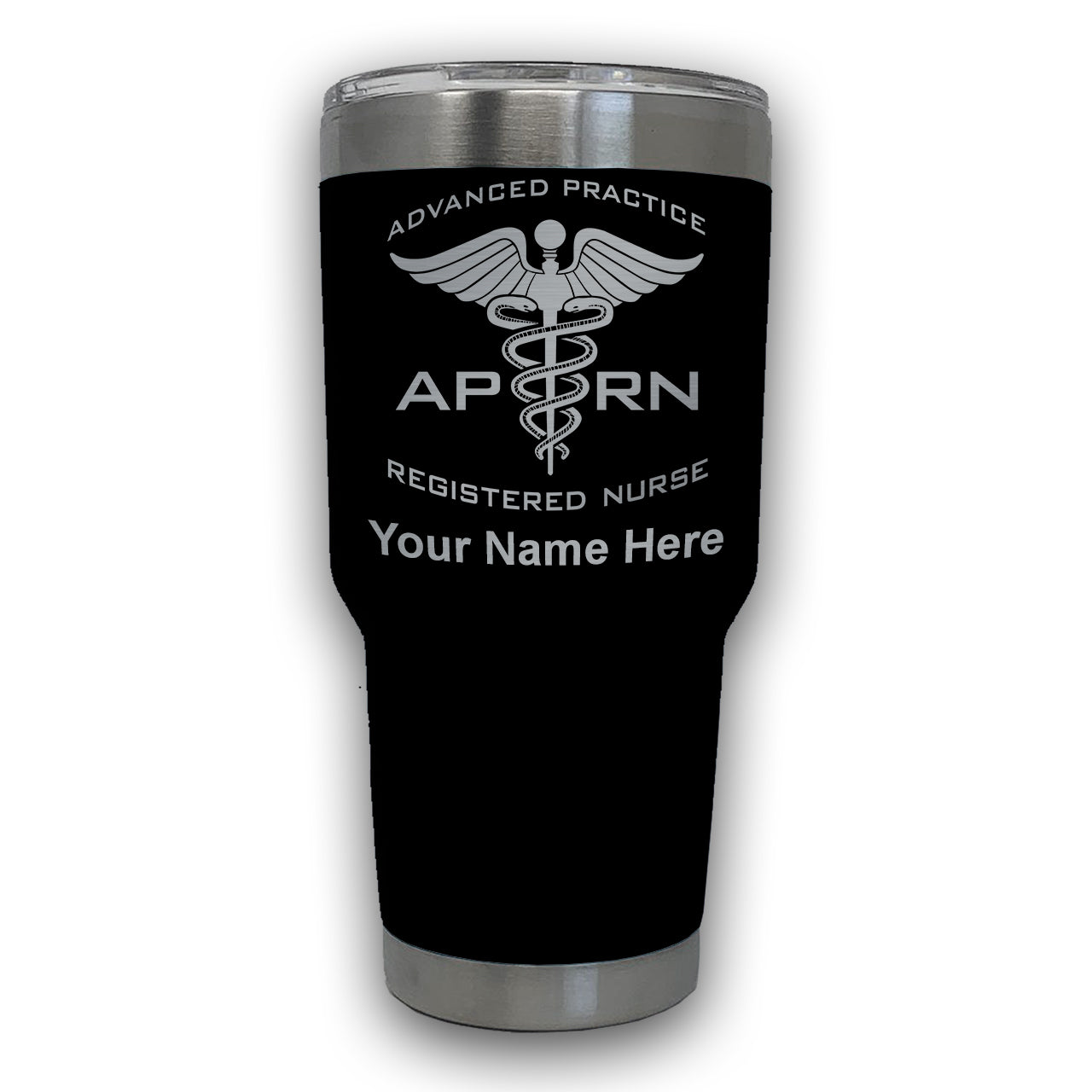 LaserGram 30oz Tumbler Mug, APRN Advanced Practice Registered Nurse, Personalized Engraving Included