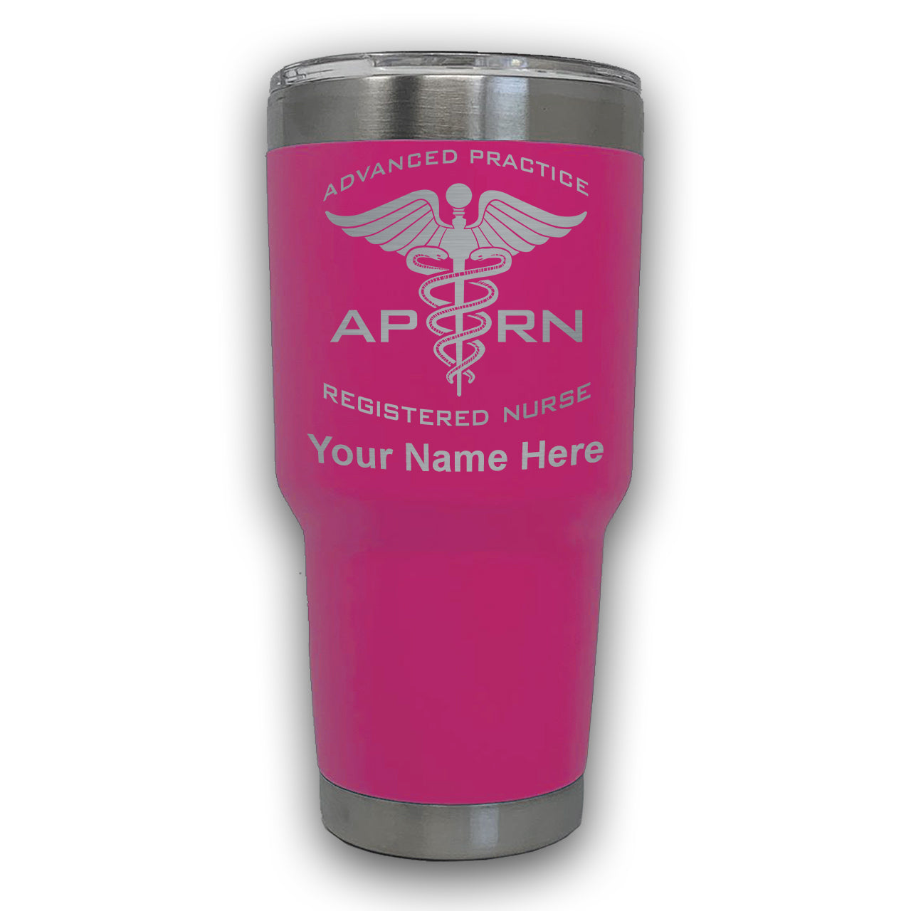 LaserGram 30oz Tumbler Mug, APRN Advanced Practice Registered Nurse, Personalized Engraving Included