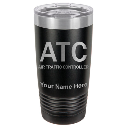 20oz Vacuum Insulated Tumbler Mug, ATC Air Traffic Controller, Personalized Engraving Included