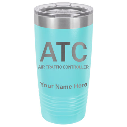 20oz Vacuum Insulated Tumbler Mug, ATC Air Traffic Controller, Personalized Engraving Included
