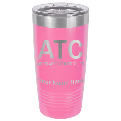 20oz Vacuum Insulated Tumbler Mug, ATC Air Traffic Controller, Personalized Engraving Included