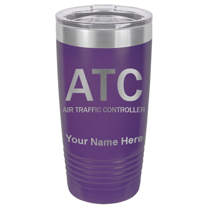 20oz Vacuum Insulated Tumbler Mug, ATC Air Traffic Controller, Personalized Engraving Included