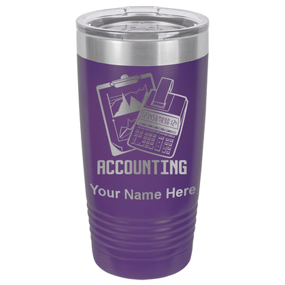 20oz Vacuum Insulated Tumbler Mug, Accounting, Personalized Engraving Included - LaserGram Custom Engraved Gifts