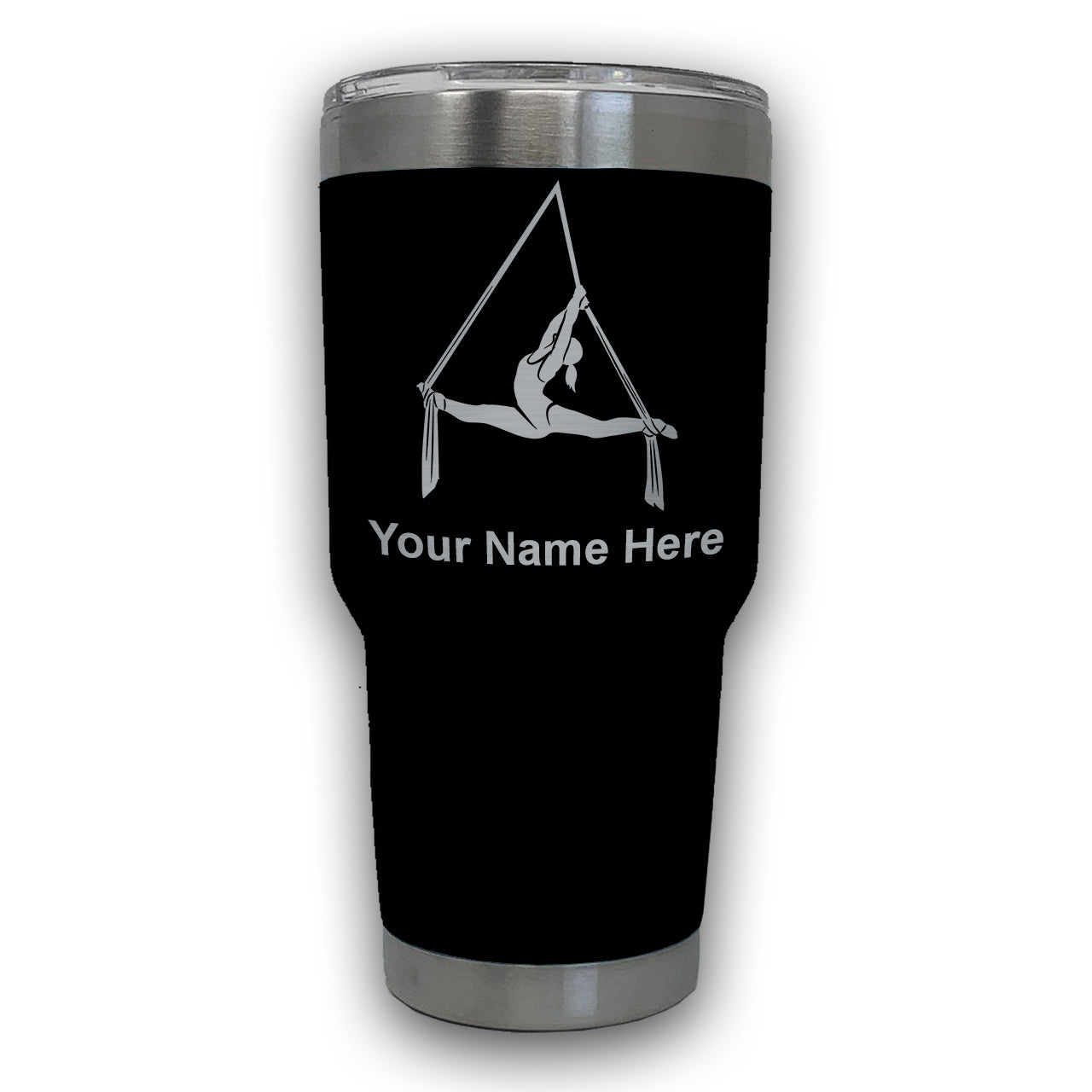 LaserGram 30oz Tumbler Mug, Aerial Silks, Personalized Engraving Included