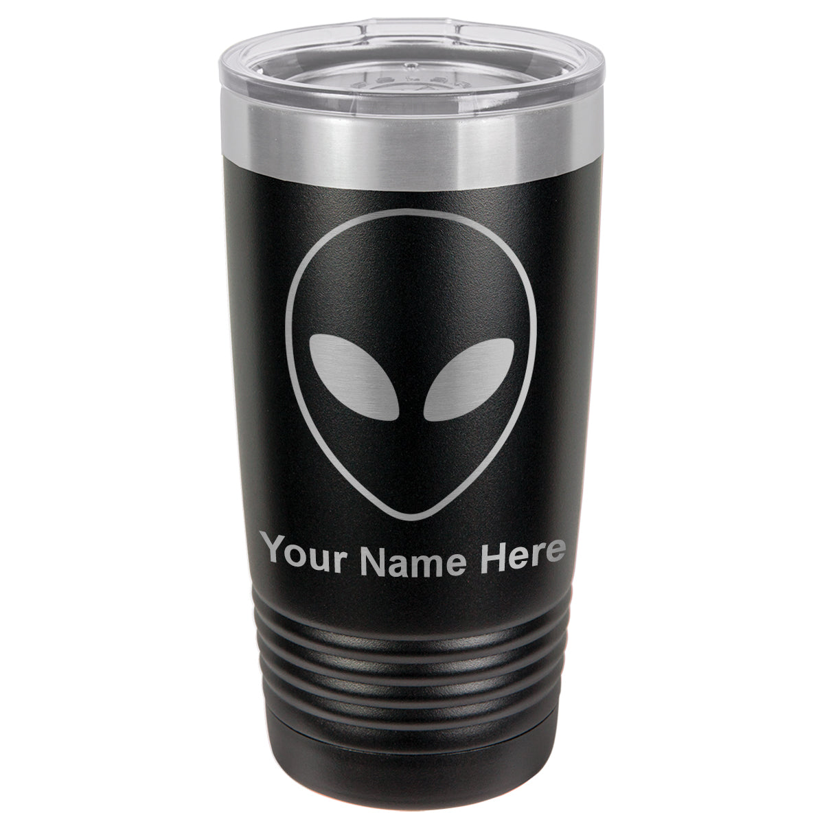 20oz Vacuum Insulated Tumbler Mug, Alien Head, Personalized Engraving Included
