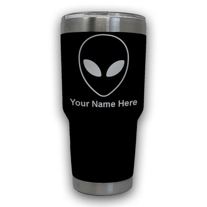 LaserGram 30oz Tumbler Mug, Alien Head, Personalized Engraving Included