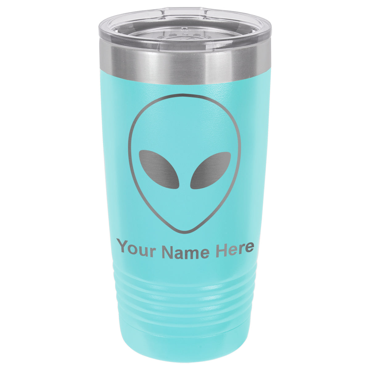 20oz Vacuum Insulated Tumbler Mug, Alien Head, Personalized Engraving Included