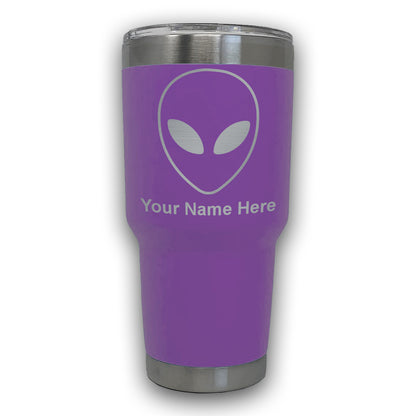 LaserGram 30oz Tumbler Mug, Alien Head, Personalized Engraving Included
