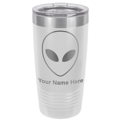 20oz Vacuum Insulated Tumbler Mug, Alien Head, Personalized Engraving Included