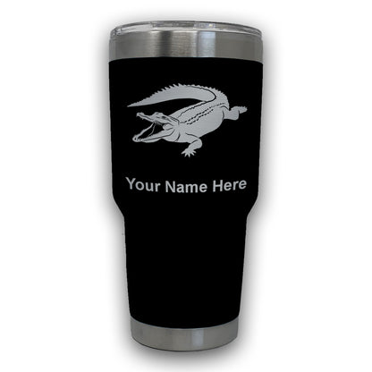 LaserGram 30oz Tumbler Mug, Alligator, Personalized Engraving Included