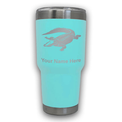 LaserGram 30oz Tumbler Mug, Alligator, Personalized Engraving Included