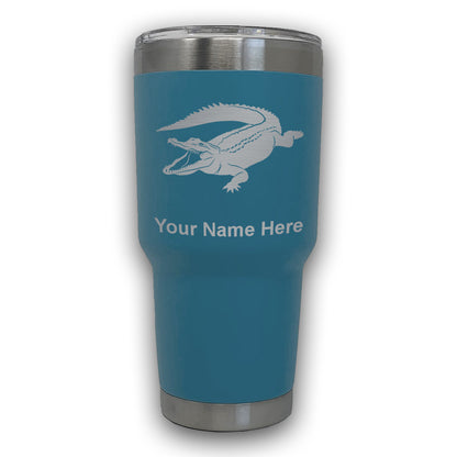LaserGram 30oz Tumbler Mug, Alligator, Personalized Engraving Included