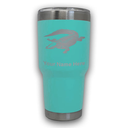 LaserGram 30oz Tumbler Mug, Alligator, Personalized Engraving Included