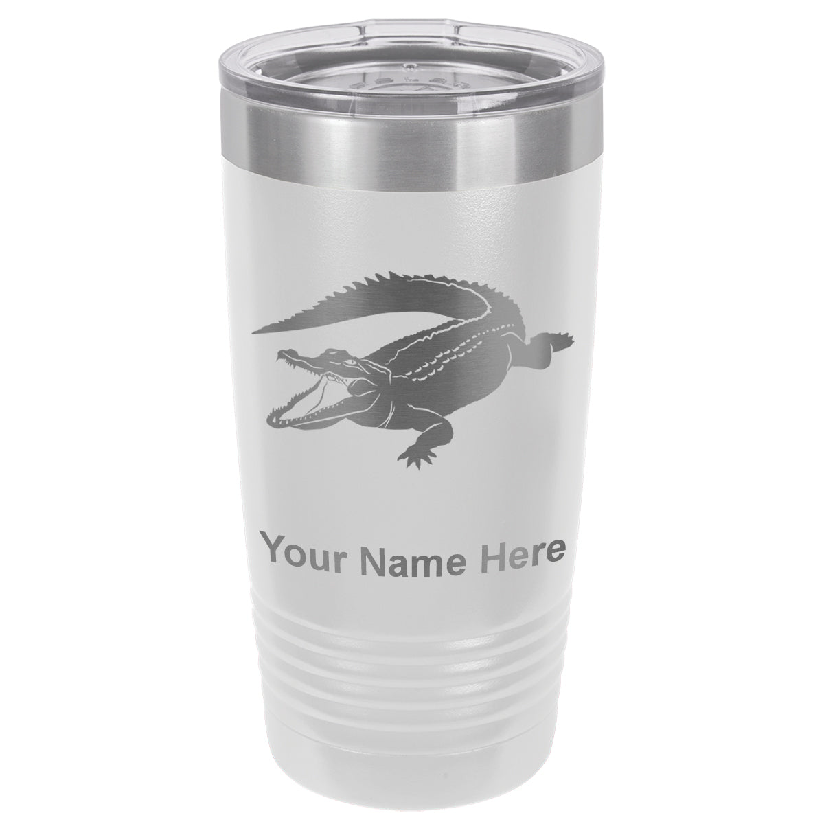20oz Vacuum Insulated Tumbler Mug, Alligator, Personalized Engraving Included