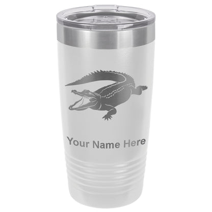 20oz Vacuum Insulated Tumbler Mug, Alligator, Personalized Engraving Included