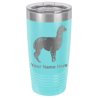 20oz Vacuum Insulated Tumbler Mug, Alpaca, Personalized Engraving Included