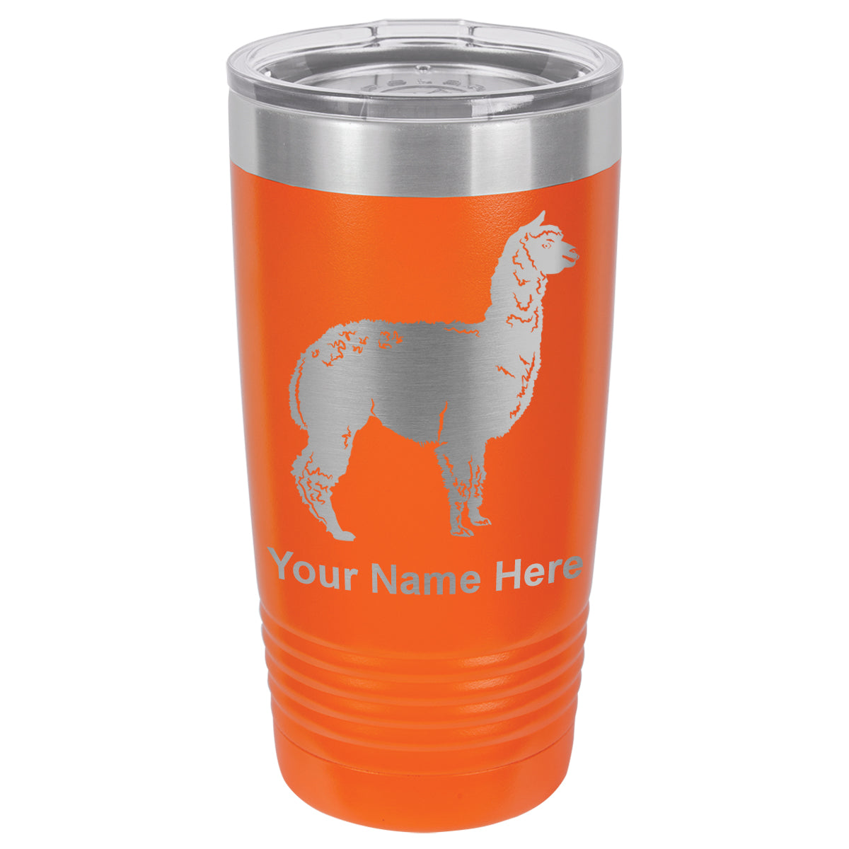 20oz Vacuum Insulated Tumbler Mug, Alpaca, Personalized Engraving Included