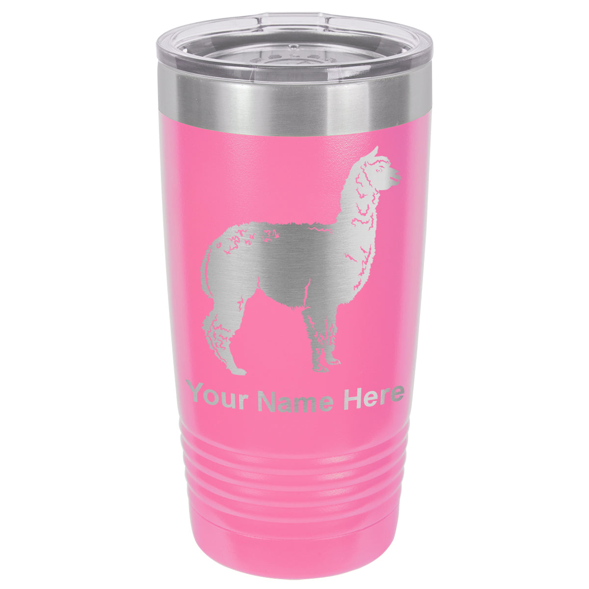 20oz Vacuum Insulated Tumbler Mug, Alpaca, Personalized Engraving Included