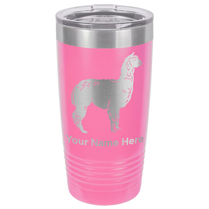 20oz Vacuum Insulated Tumbler Mug, Alpaca, Personalized Engraving Included