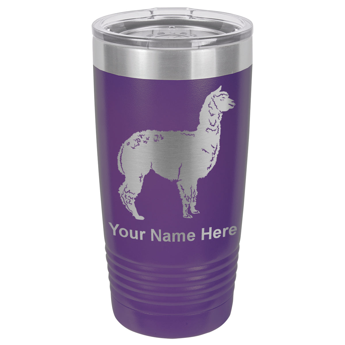 20oz Vacuum Insulated Tumbler Mug, Alpaca, Personalized Engraving Included