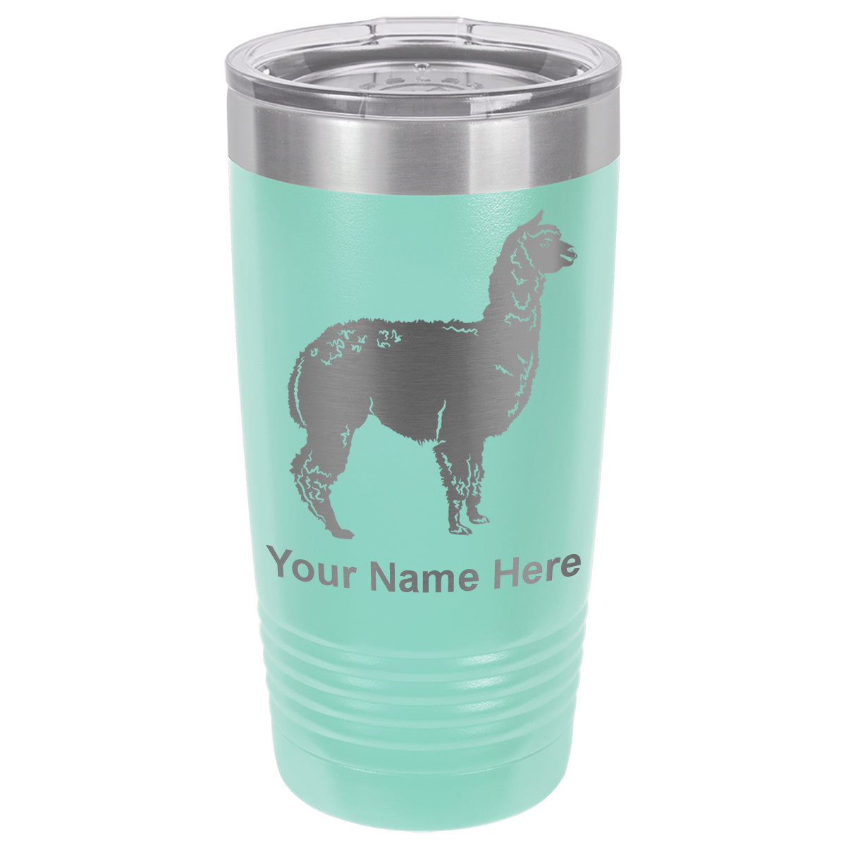 20oz Vacuum Insulated Tumbler Mug, Alpaca, Personalized Engraving Included