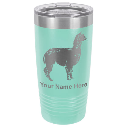 20oz Vacuum Insulated Tumbler Mug, Alpaca, Personalized Engraving Included