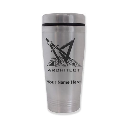 Commuter Travel Mug, Architect Symbol, Personalized Engraving Included
