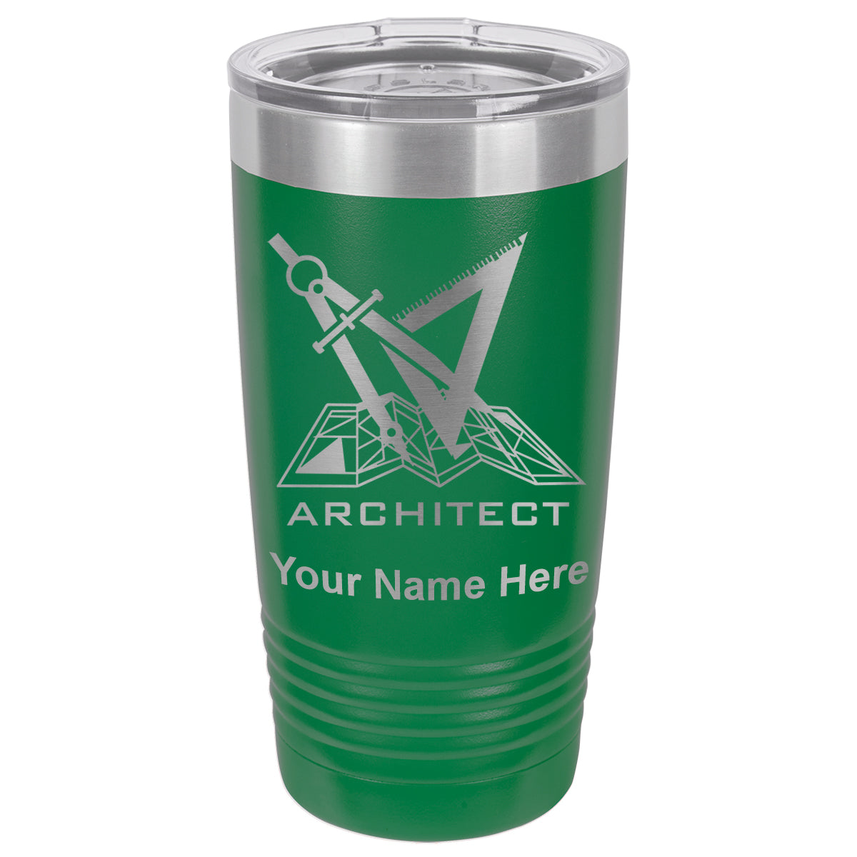 20oz Vacuum Insulated Tumbler Mug, Architect Symbol, Personalized Engraving Included