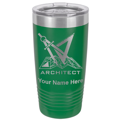 20oz Vacuum Insulated Tumbler Mug, Architect Symbol, Personalized Engraving Included