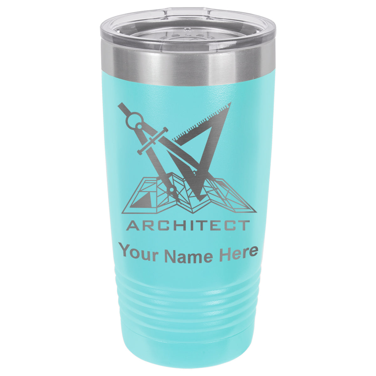 20oz Vacuum Insulated Tumbler Mug, Architect Symbol, Personalized Engraving Included